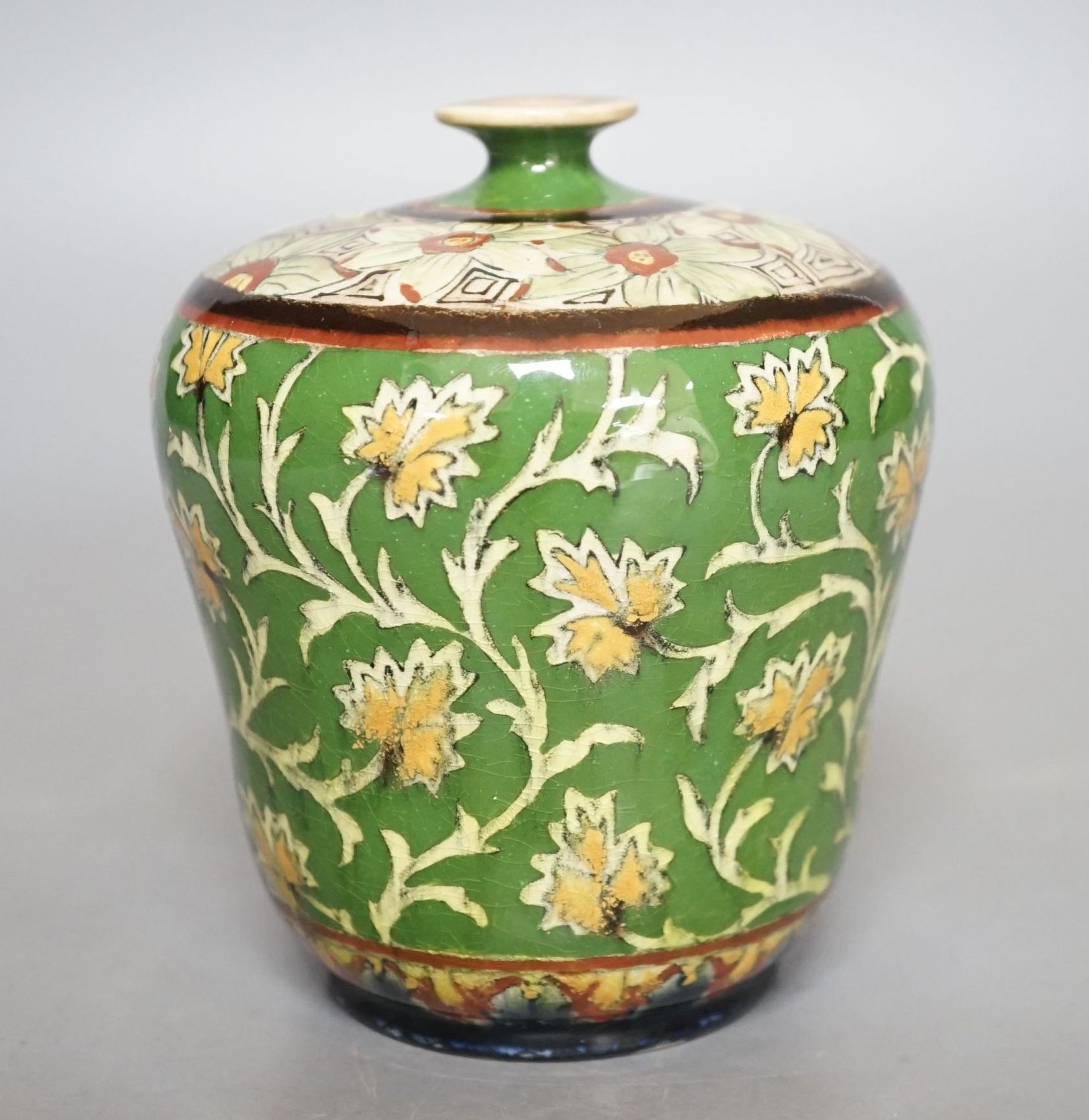 A Royal Bonn ‘Liberty’ vase, 12.5 cms high.